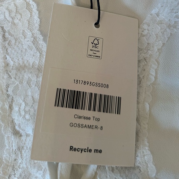 NWT Reformation Clarisse top - size 8 - Picture 2 of 3